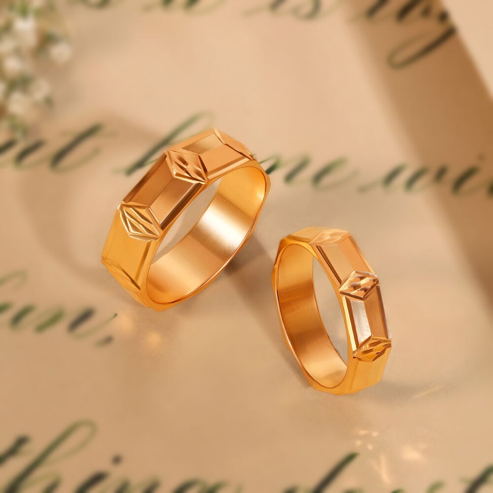 Gold pair ring shop designs