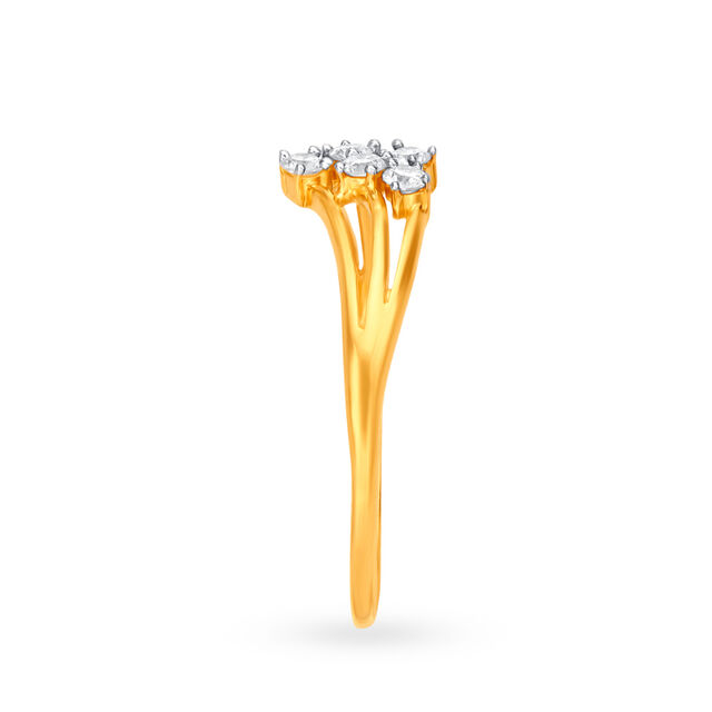 Artistic Five Stone Diamond Finger Ring,,hi-res image number null