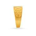 Impressive Brick Motif Gold Finger Ring For Men,,hi-res image number null