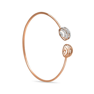 14 KT Rose Gold Diamond Bangle