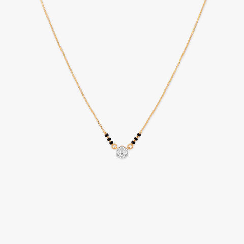 Floral Charm Diamond Mangalsutra