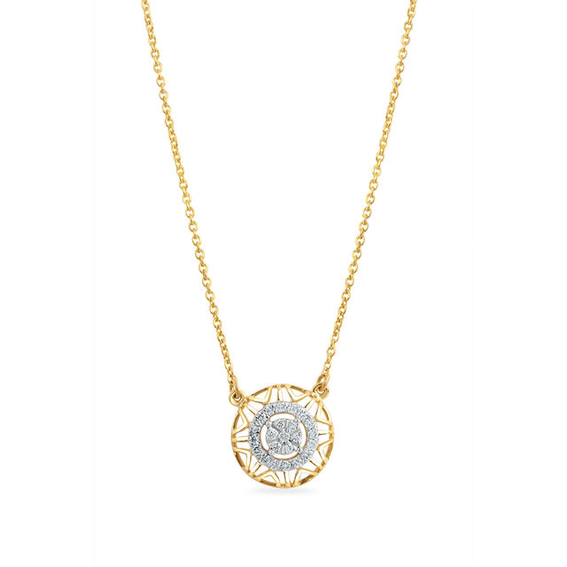 14KT Yellow Gold Concentric Dreams Diamond Pendant,,hi-res image number null