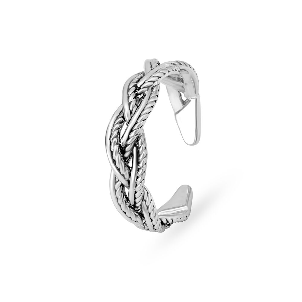 Entwined Silver Toe Ring