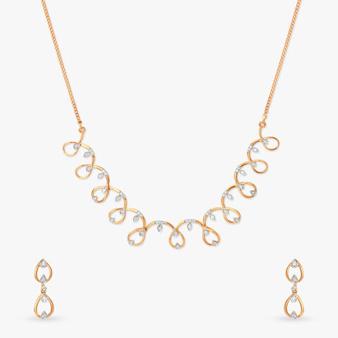 Whispering Vine Diamond Necklace Set