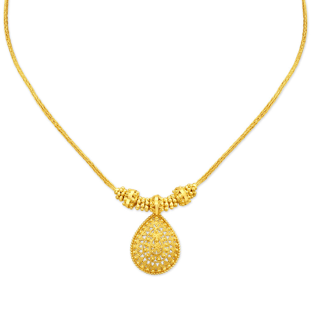 Gold necklace tanishq price discount