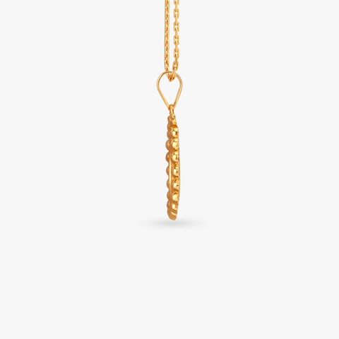 Dome Pearl Gold Pendant