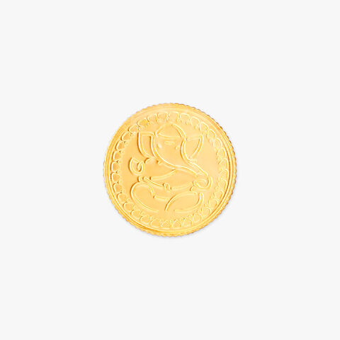 10 gram 24 Karat Gold Coin with Ganesha Motif