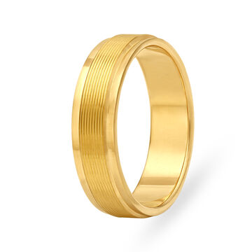 Timeless Textured Gold Challa Ring for Men