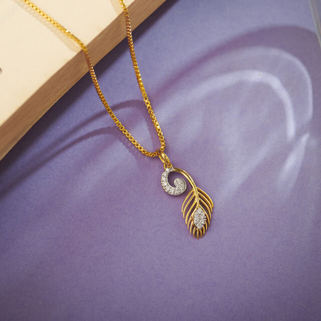 Gold Locket Tanishq Gold Pendant Design Buy Mia By Tanishq 14k