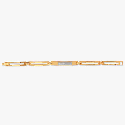 Linear Edge Diamond Bracelet for Men