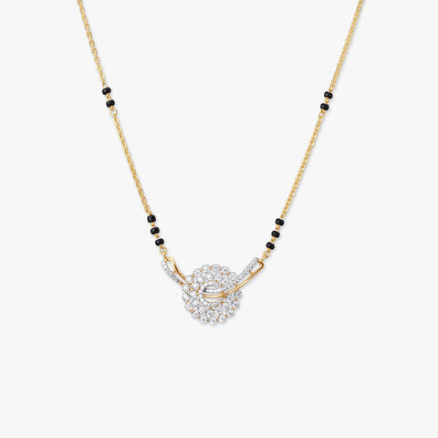 Spiral Bloom Diamond Mangalsutra