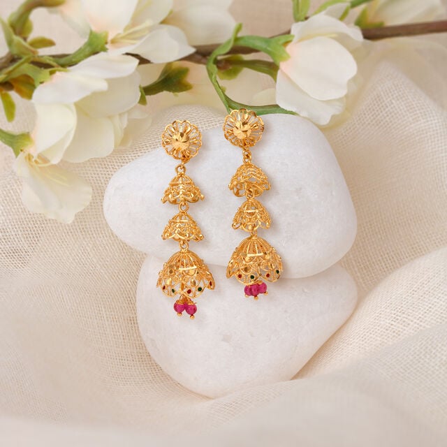 Radiant Traditional Jhumkas,,hi-res image number null