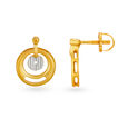 Modern 22 Karat Yellow Gold Geometric Studs,,hi-res image number null