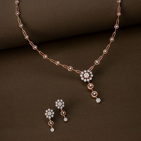 Enchanted Bloom Diamond Necklace Set