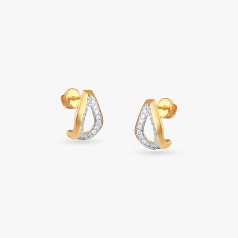 Luminous Contour Diamond Hoop Earrings