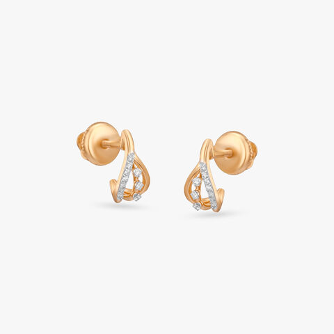 Infinity Twist Diamond Hoop Earrings