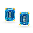 Azure Topaz Stud Earrings,,hi-res image number null