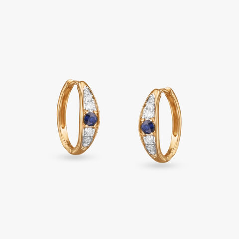 Twilight Spark Diamond Hoop Earrings