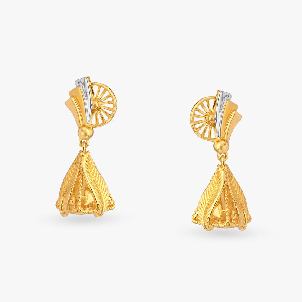 Gold Jhumka Earrings Elegant Designs Styles Tanishq