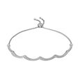18kt White Gold & Diamond Bangle - Dainty Silver Lining,,hi-res image number null