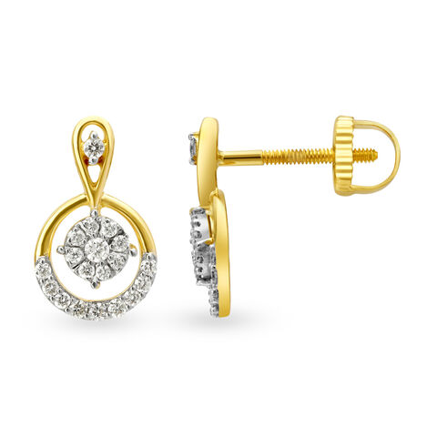 Chic Geometric Diamond Stud Earrings