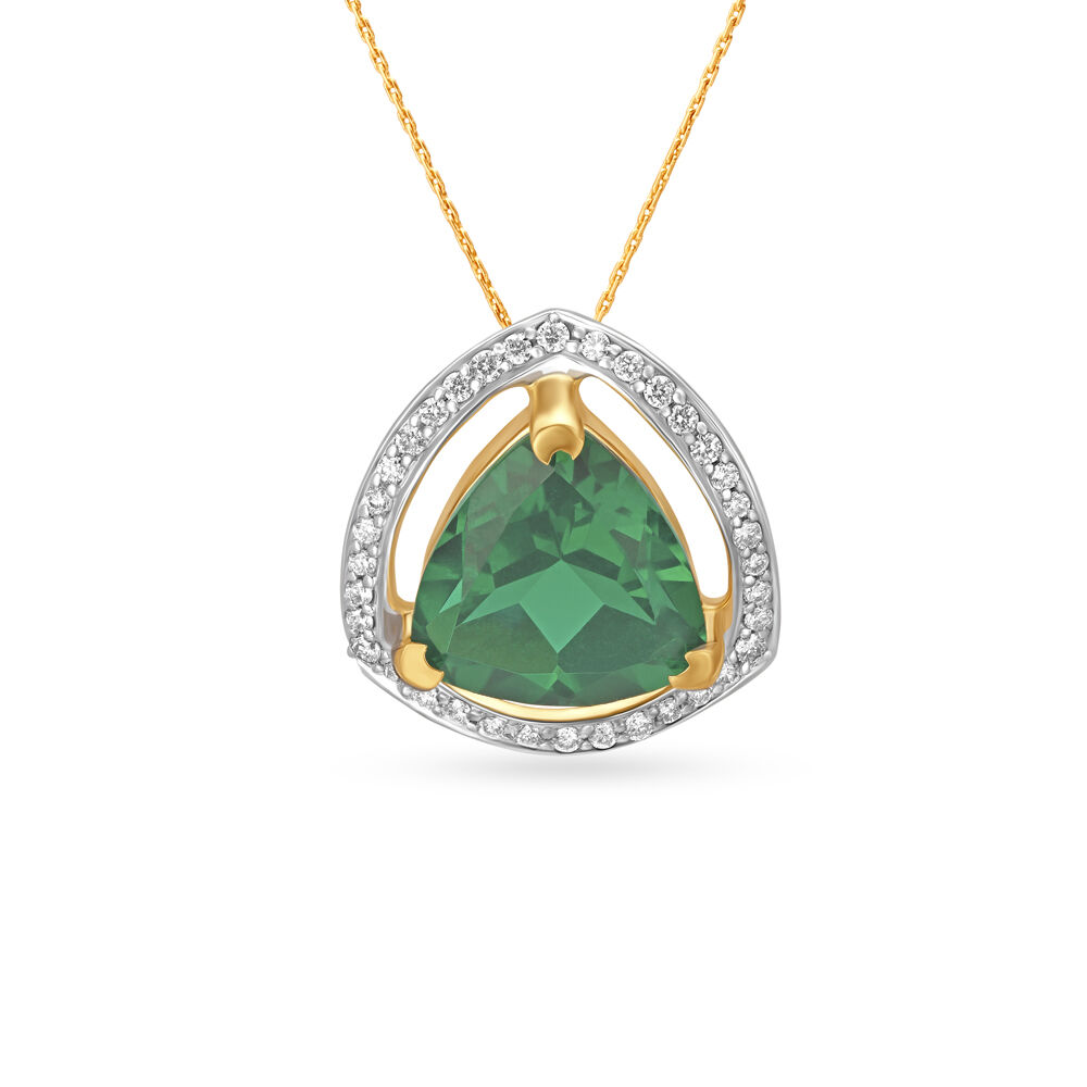 Tanishq top emerald pendant