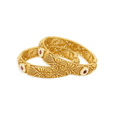 Majestic Abstract Ornate Gold Bangle