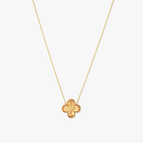 Spiral Bloom Gold Necklace