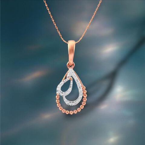 Dual Dewdrop Diamond Pendant
