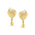 Ethereal Yellow Gold Mushroom Drop Earrings,,hi-res image number null