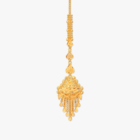 Regal Strings Gold Maang Tikka
