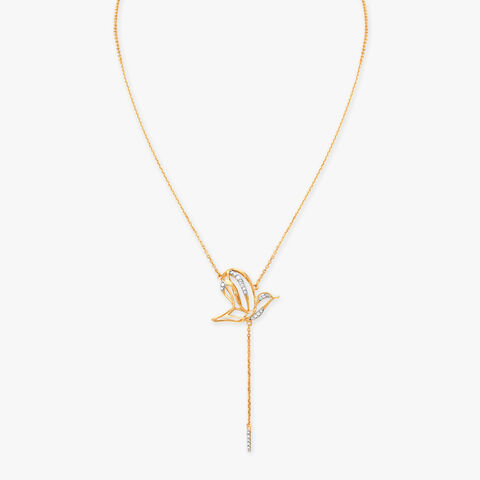 Gentle Flight Diamond Necklace