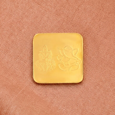 1 gram 24 Karat Gold Coin with Lakshmi Ganesha Motif