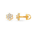 Striking Gold Stud Earrings for Kids,,hi-res image number null