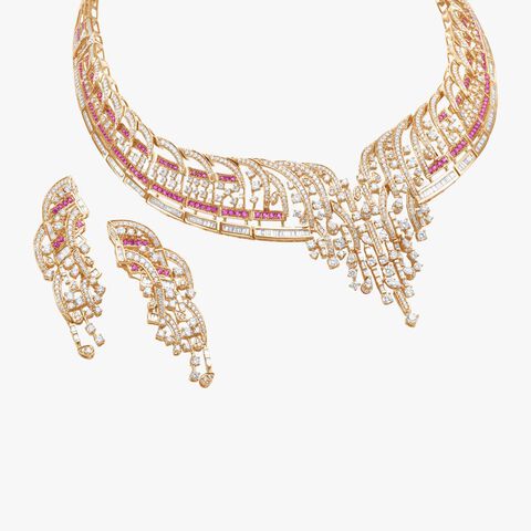 Mirage Flame Diamond Necklace Set