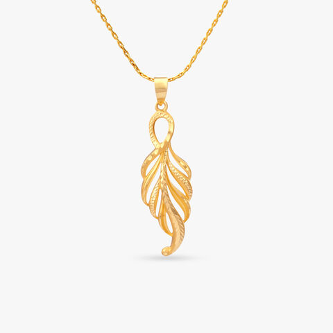 Gilded Quill Gold Pendant