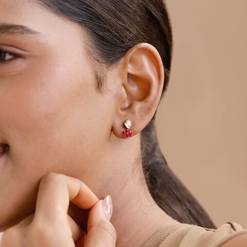 Playful Radiant Polki Stud Earrings
