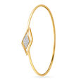 14 Kt Yellow Gold Gilded Geometric Glory Diamond Bangle,,hi-res image number null