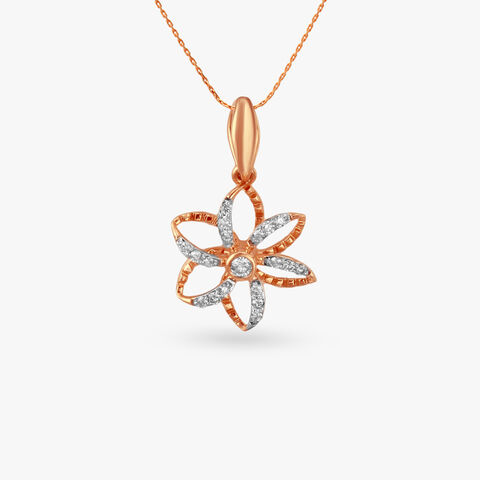Dancing Petals Diamond Pendant