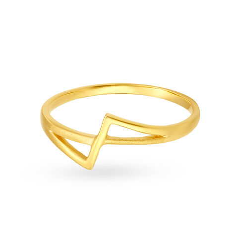 Edgy Geometric Gold Ring