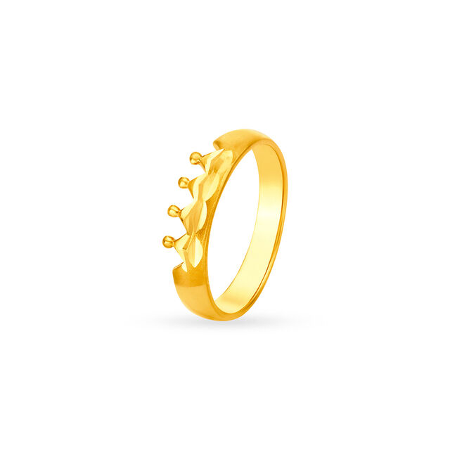 Royal Crown Gold Finger Ring for Kids