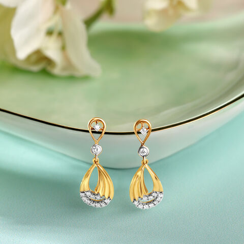 Sophisticated Dainty Diamond Drop Earrings