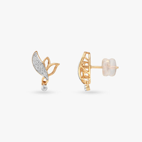 Petal Flight Diamond Drop Earrings