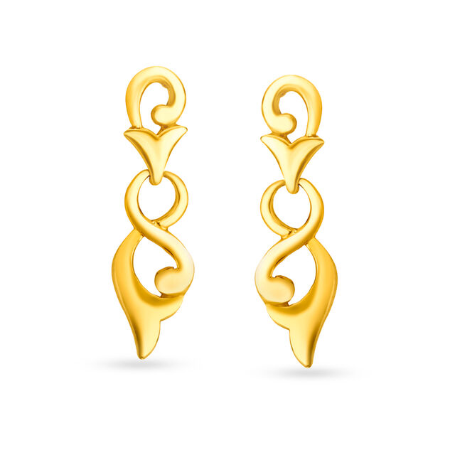 Ornate Gold Chic Fancy Drop Earrings