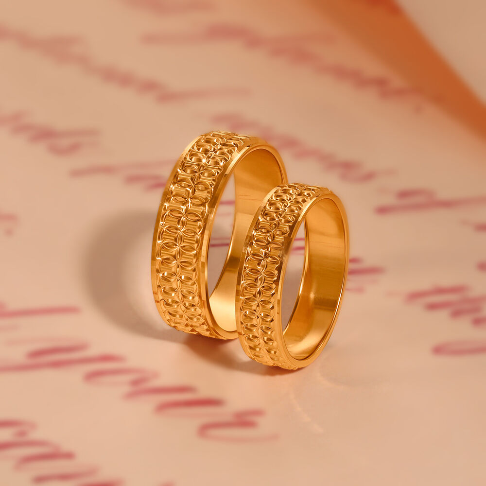 Engravable Sterling Silver Plated 18k Gold XO Promise Rings For Couple