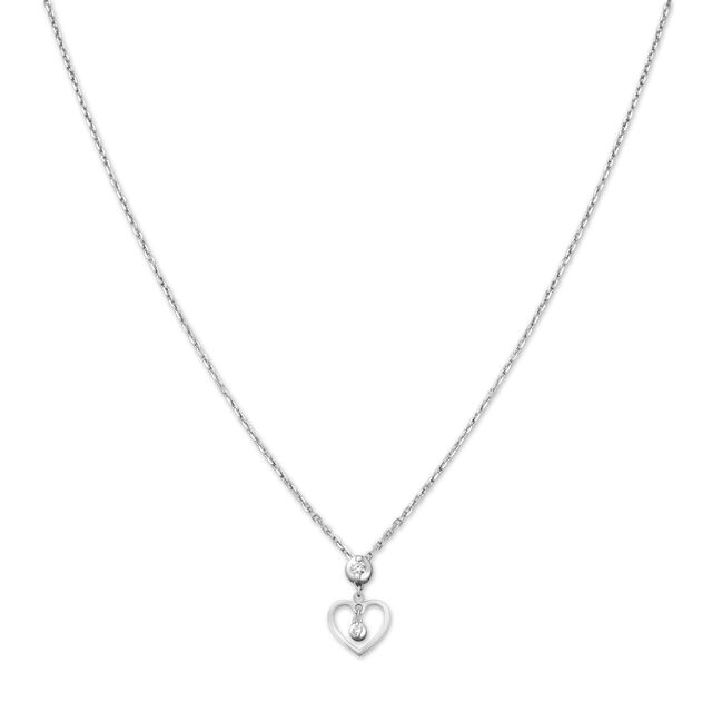 Romantic White Gold and Diamond Pendant with Chain,,hi-res image number null