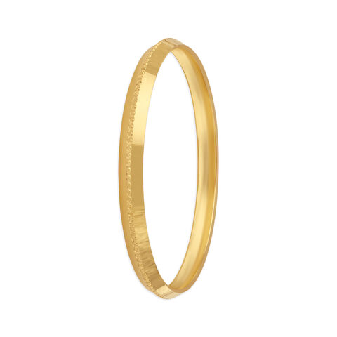 Sleek Ridged Gold Kada for men