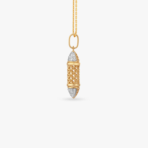 Cylindric Majesty Diamond Pendant For Men
