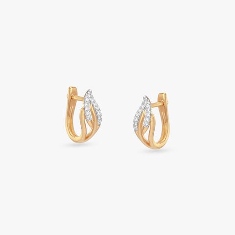 Luminous Flicker Diamond Hoop Earrings