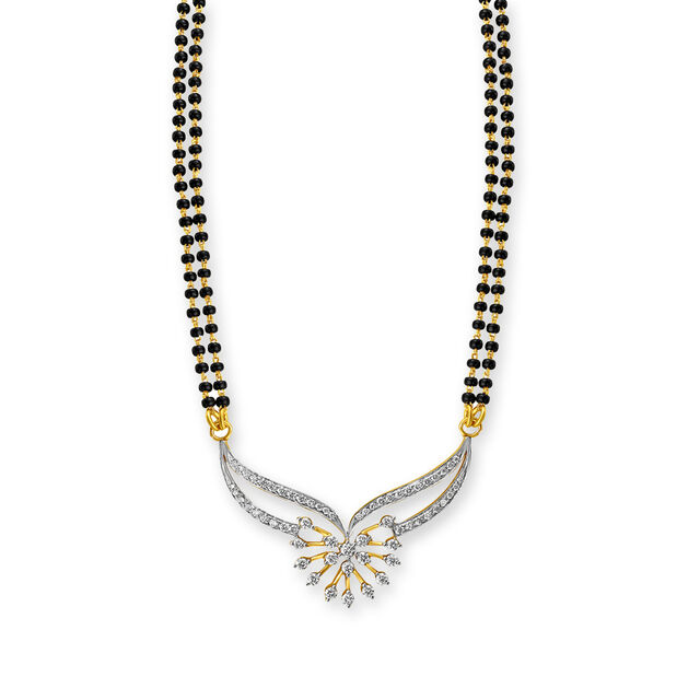 Classic Subtle Gold and Diamond Mangalsutra,,hi-res image number null